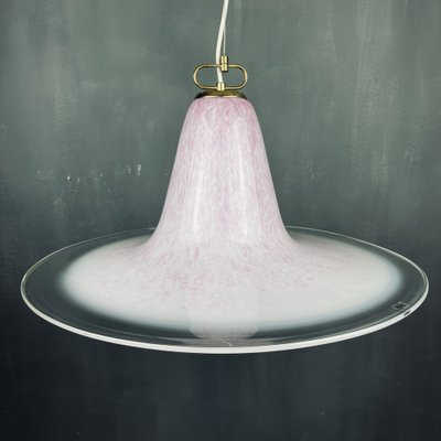 Mid-Century Pink Murano Glass Pendant Lamp by Veluce, Italy, 1970s-WQC-980517