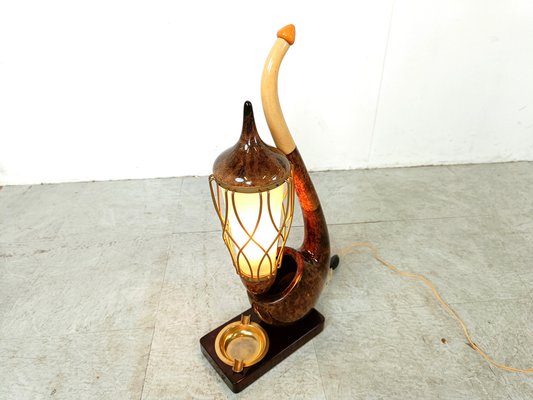 Mid-Century Pipe Table Lamp attributed to Aldo Tura, 1960s-IRH-1739494