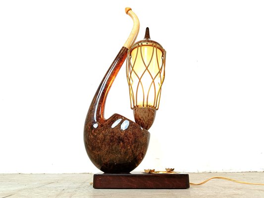 Mid-Century Pipe Table Lamp attributed to Aldo Tura, 1960s-IRH-1739494