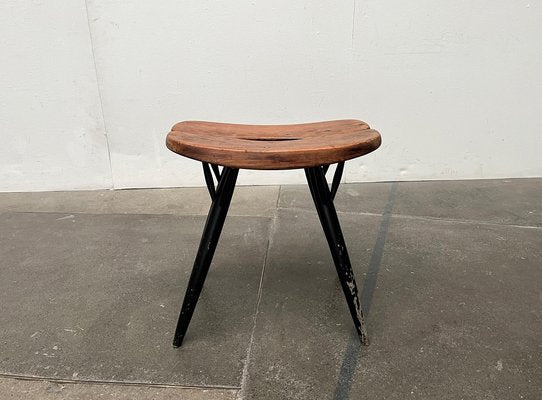 Mid-Century Pirkka Stool by Ilmari Tapiovaara for Laukaan Puu-UAH-1736382