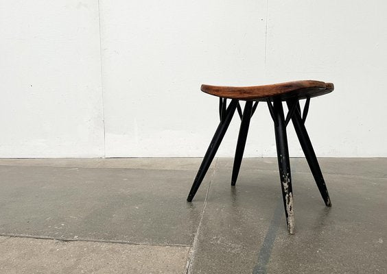 Mid-Century Pirkka Stool by Ilmari Tapiovaara for Laukaan Puu-UAH-1736382