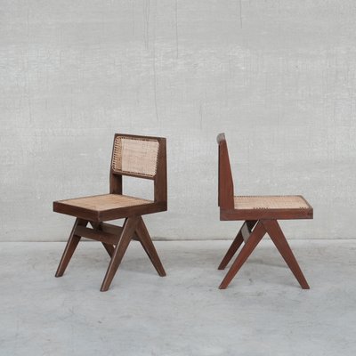 Mid-Century PJ-SI-25-A Model Chair by Pierre Jeanneret, Set of 2-JRP-1153334