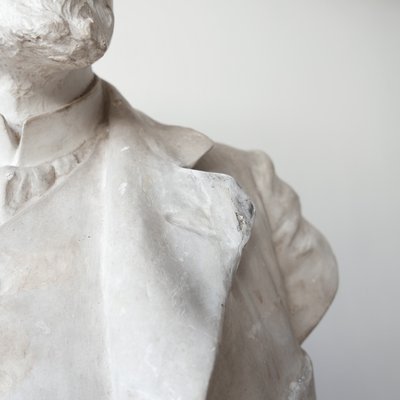 Mid-Century Plaster Bust of a Gentleman-JRP-702493