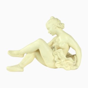 Mid-Century Plaster Sculpture of Ballet Dancer from Jihokera, Czechoslovakia, 1960s-UL-1431891