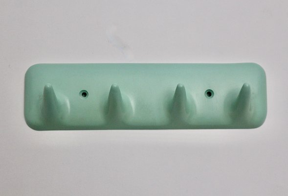 Mid-Century Plastic Green Wall Hook, Italy, 1950s-NB-1335566