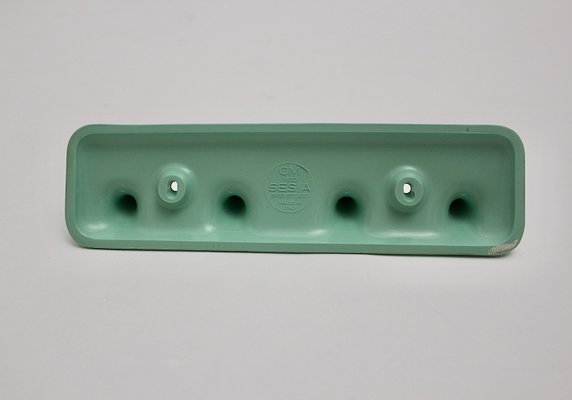 Mid-Century Plastic Green Wall Hook, Italy, 1950s-NB-1335566