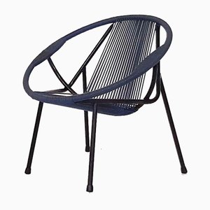 Mid-Century Plastic Thread Outdoor Club Chair, 1960s-ZO-697540