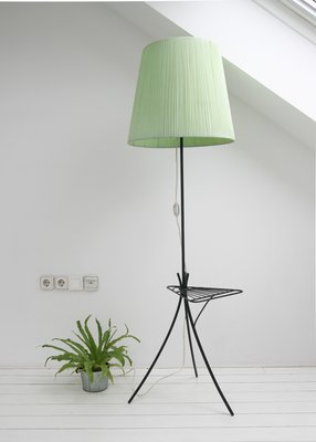 Mid-Century Plissé Floor Lamp with Stand, 1950s-HGJ-578767