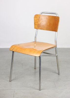 Mid-Century Plywood & Aluminum Desk Chairs, Set of 2-HGJ-1438490