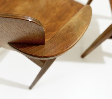 Mid-Century Plywood Beech Chairs, 1950s-JG-1428286