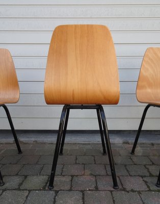 Mid-Century Plywood Chairs, 1960s, Set of 5-AWL-1279403