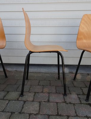 Mid-Century Plywood Chairs, 1960s, Set of 5-AWL-1279403