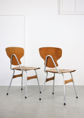 Mid-Century Plywood Desk Chairs by Niko Kralj for Stol Kamnik, Set of 2-HGJ-1438615