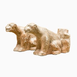 Mid-Century Polar Bear Bookends from GP. reg., Set of 2-YGX-582659