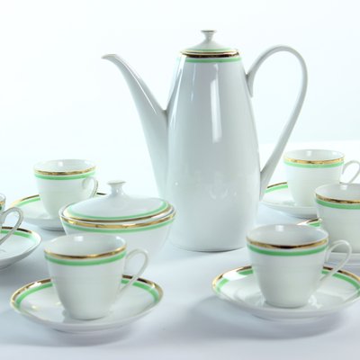 Mid-Century Porcelain Coffee Set, Czechoslovakia, 1954, Set of 14-UL-1186547