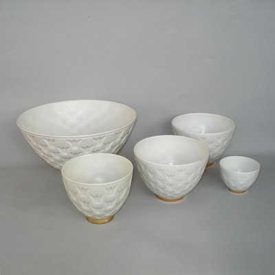 Mid-Century Porcelain Crown Bowls or Candleholders by Gunnar Nylund for Rörstrand, 1970s, Set of 8-YGE-801897