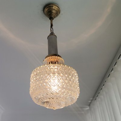 Mid-Century Portuguese Bubble Glass Hanging Lamp, 1960s-SCS-1315092