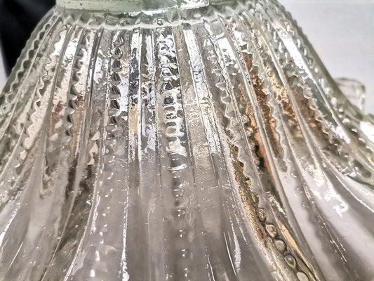 Mid-Century Portuguese Farmhouse Clear Glass Bowl Hanging Lamp, 1960s-SCS-1669313