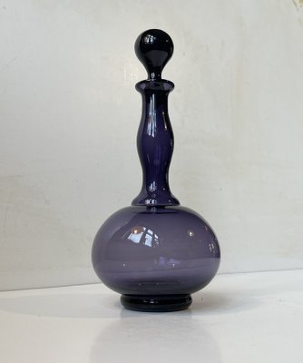 Mid-Century Purple Art Glass Decanter by Jacob E. Bang for Holmegaard, 1950s-LCR-1797582