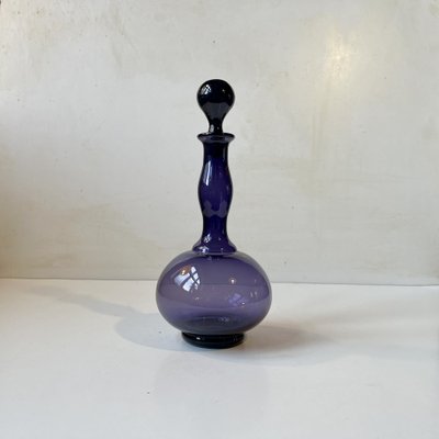 Mid-Century Purple Art Glass Decanter by Jacob E. Bang for Holmegaard, 1950s-LCR-1797582