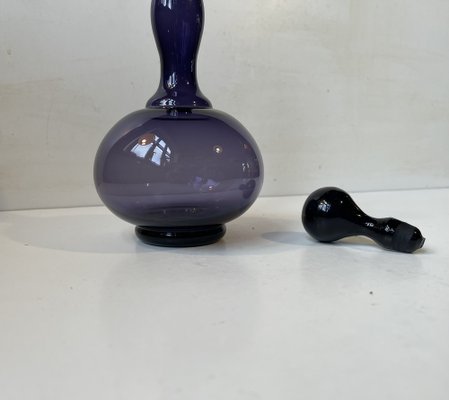 Mid-Century Purple Art Glass Decanter by Jacob E. Bang for Holmegaard, 1950s-LCR-1797582