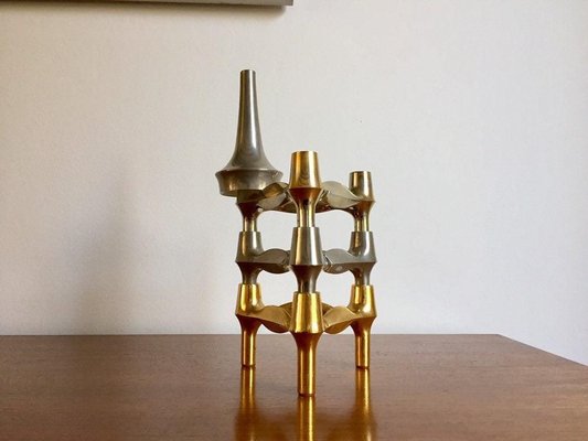 Mid-Century Quist Brass Candleholders, Set of 4-WSA-831273