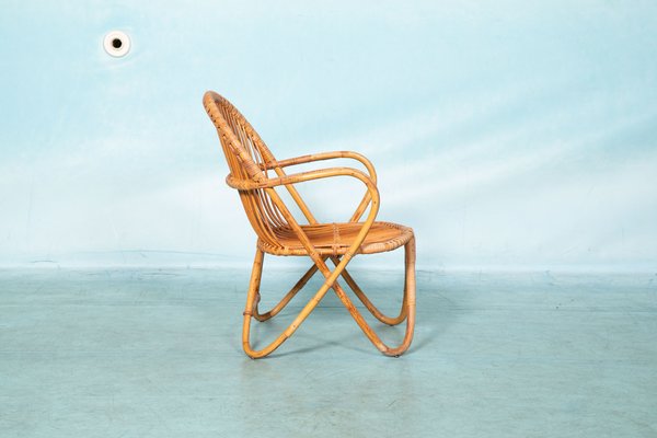 Mid-Century Rattan Armchair from Rohé Noordwolde, 1960s-HGA-1703986