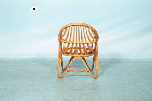 Mid-Century Rattan Armchair from Rohé Noordwolde, 1960s-HGA-1703986