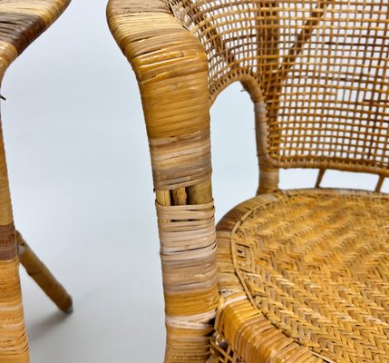 Mid-Century Rattan Easy Chairs, 1960s, Set of 2-RMX-1447656