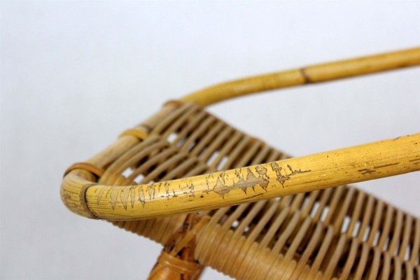 Mid-Century Rattan Rocking Chair, 1960s-WVS-840784