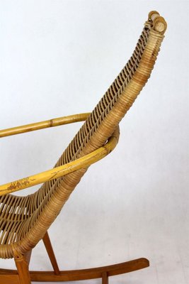 Mid-Century Rattan Rocking Chair, 1960s-WVS-840784