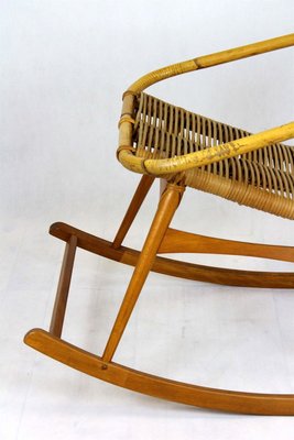 Mid-Century Rattan Rocking Chair, 1960s-WVS-840784