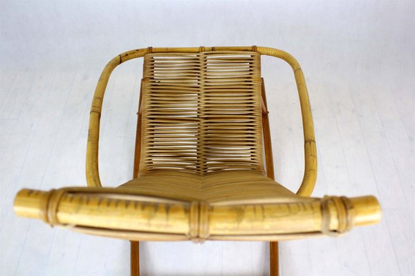 Mid-Century Rattan Rocking Chair, 1960s-WVS-840784