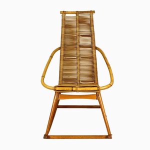 Mid-Century Rattan Rocking Chair, 1960s-WVS-840784