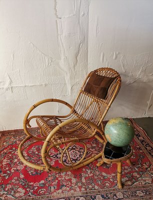 Mid-Century Rattan Rocking Chair from Rohé Noordwolde-FW-772475