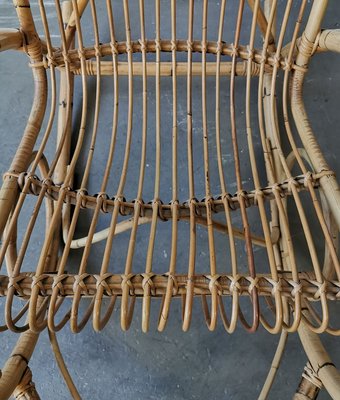 Mid-Century Rattan Rocking Chair from Rohé Noordwolde-FW-772475