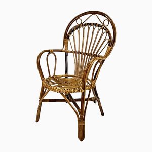 Mid-Century Rattan Side Chair, 1960s-RMX-1178212