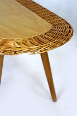 Mid-Century Rattan Stools attributed to Jan Kalous for Úluv, Czechoslovakia, 1960s, Set of 3-WVS-1405265