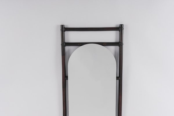 Mid-Century Rattan Wall Mirror, 1960s-KQB-1445297