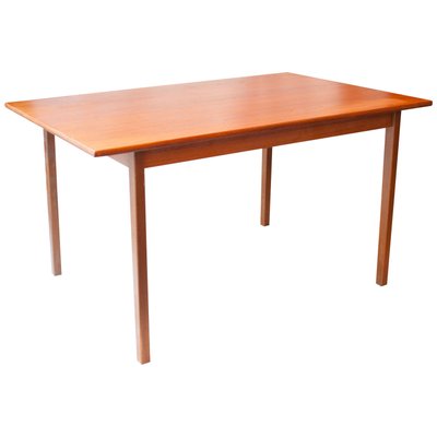 Mid-Century Rectangular Teak Wood Swedish Dining Table, 1960s-UZ-862795