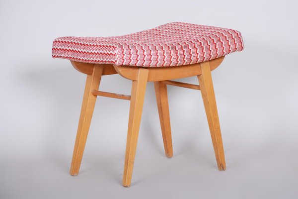 Mid-Century Red and White Stool, 1960s-WHY-731037