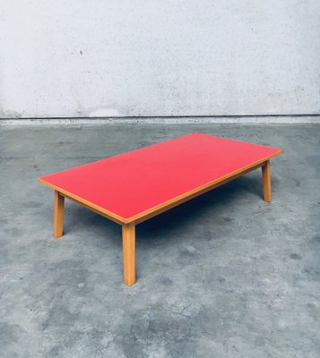 Mid-Century Red Coffee Table, Belgium, 1950s-RQV-1823439