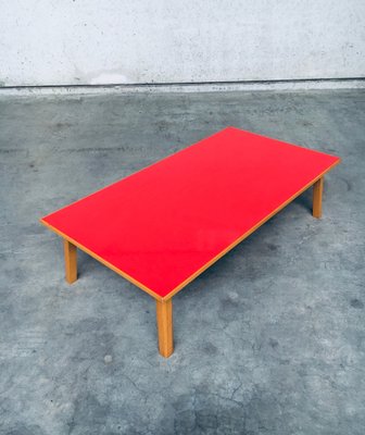 Mid-Century Red Coffee Table, Belgium, 1950s-RQV-1823439