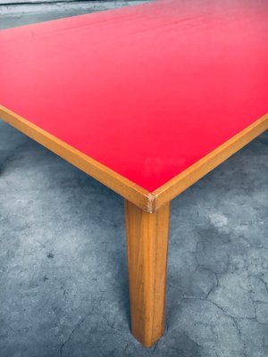 Mid-Century Red Coffee Table, Belgium, 1950s-RQV-1823439