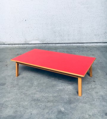 Mid-Century Red Coffee Table, Belgium, 1950s-RQV-1823439