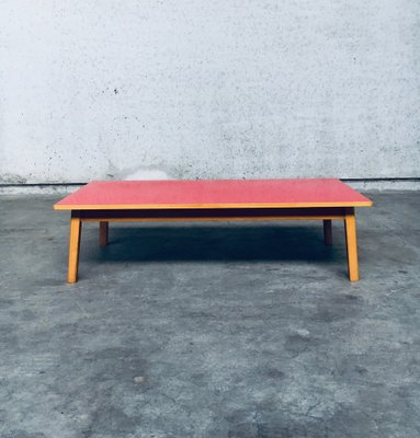 Mid-Century Red Coffee Table, Belgium, 1950s-RQV-1823439