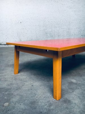 Mid-Century Red Coffee Table, Belgium, 1950s-RQV-1823439