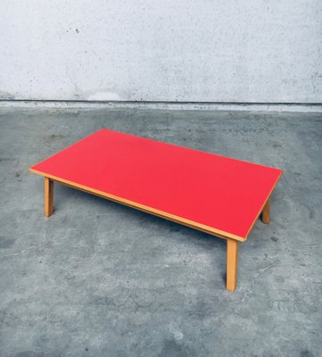 Mid-Century Red Coffee Table, Belgium, 1950s-RQV-1823439