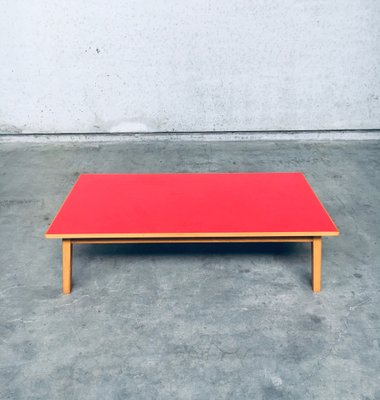 Mid-Century Red Coffee Table, Belgium, 1950s-RQV-1823439