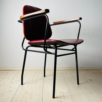 Mid-Century Red Dining Chair, Italy, 1960s-WQC-1782074